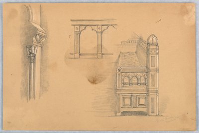 Schizzi nella Chiesa della Trinità da Arnold William Brunner