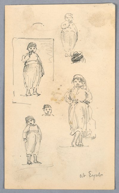 Schizzi di bambini a Eyub da Arnold William Brunner