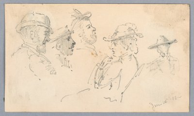 Schizzi di teste da Arnold William Brunner