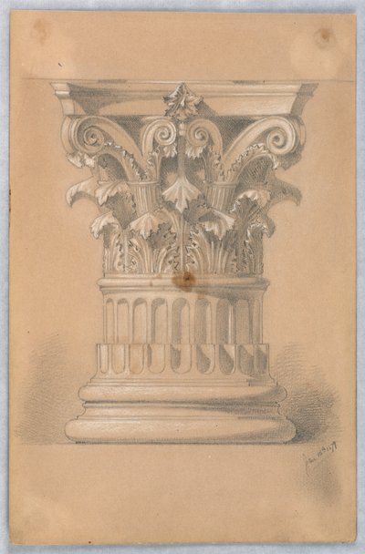 Studio di un capitello e base da Arnold William Brunner