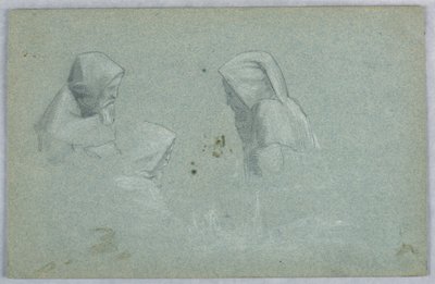 Tre studi di uomo in abito da Arnold William Brunner