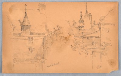 Due scene a Mont St. Michel e Vitré da Arnold William Brunner