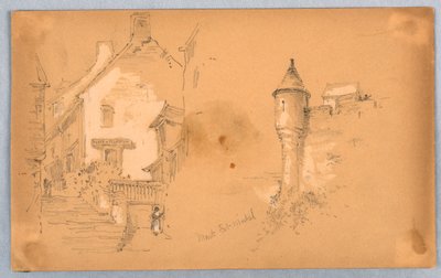 Due schizzi a Mont. St. Michel da Arnold William Brunner
