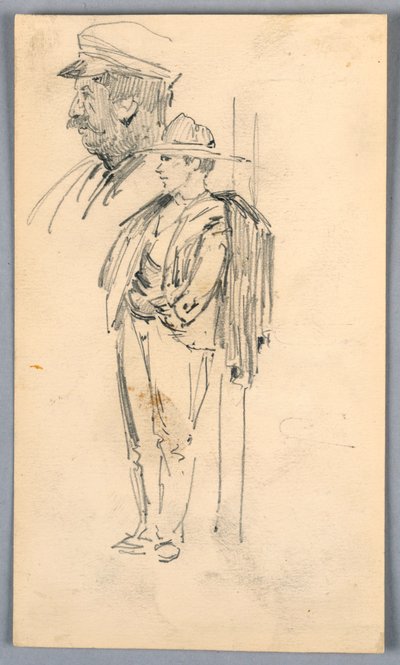 Due schizzi di uomini da Arnold William Brunner