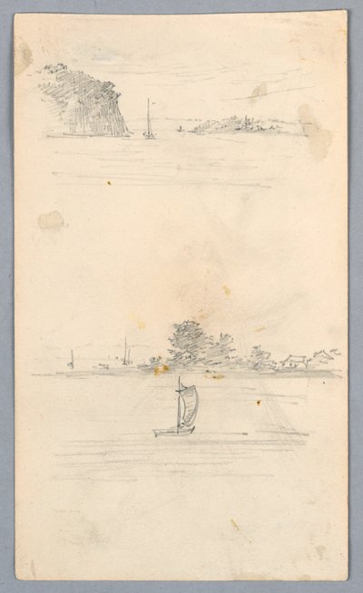 Due schizzi di barche a vela da Arnold William Brunner