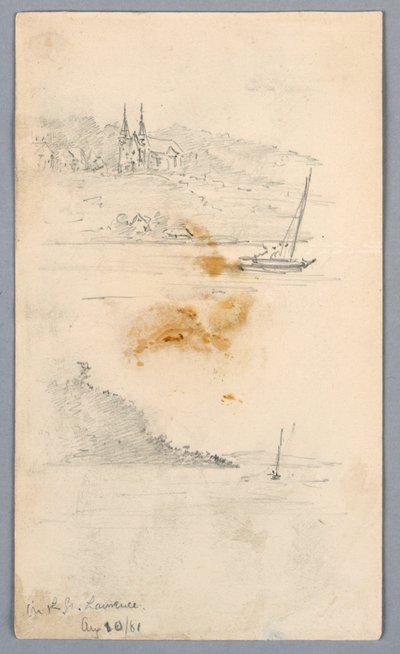 Due Schizzi di Barche a Vela a St. Lawrence da Arnold William Brunner