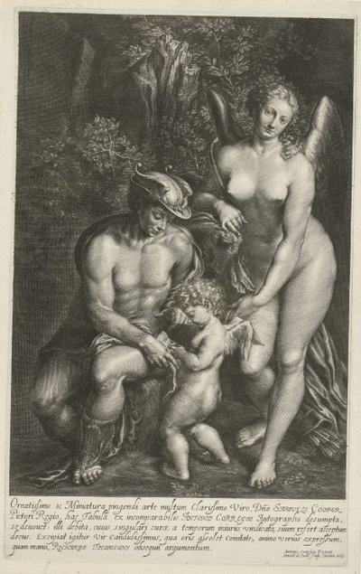 Mercurio e Venere istruiscono Amore da Arnold de Jode