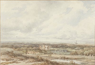 Veduta dalle dune delle rovine di Brederode da Arnoldus Johannes Eymer