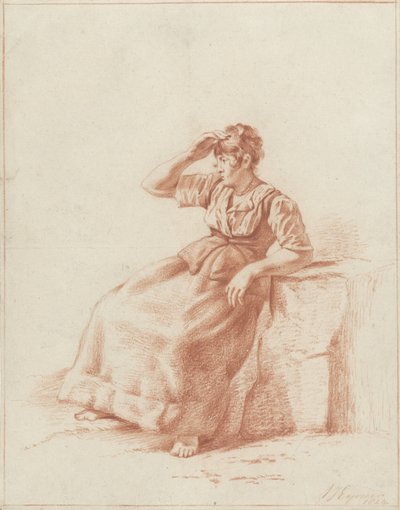 Contadina seduta da Arnoldus Johannes Eymer