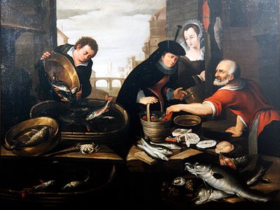 Bancarella di un venditore di pesce da Arnout de Muyser