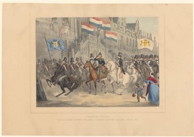 Ingresso del re Guglielmo II a Leida, 1841 da Arnz and Co.
