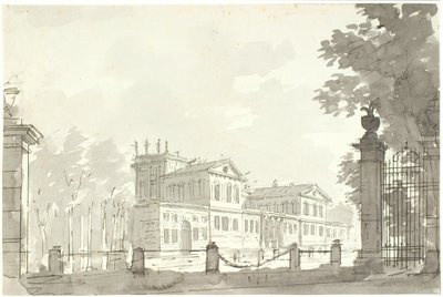 Palazzo in parco recintato, a destra un cancello da Aron Wallick