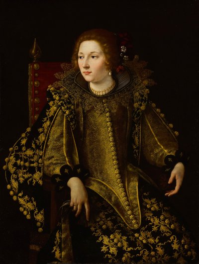 Italian: Ritratto di una donna seduta (signora Caterina Savelli) Portrait of a seated lady (senora Caterina Savelli) da Artemisia Gentileschi