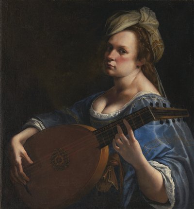 Autoritratto come suonatore di liuto da Artemisia Gentileschi