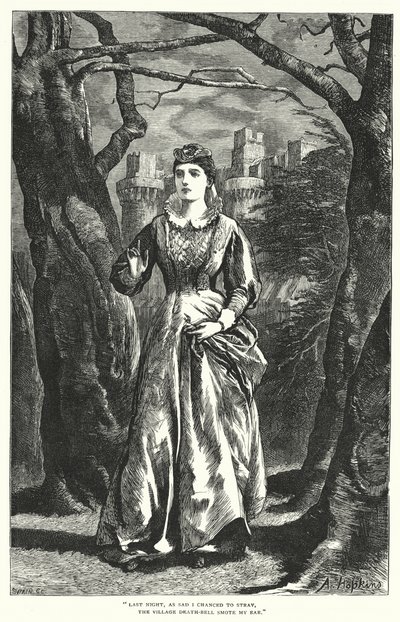 Cumnor Hall (incisione) da Arthur (after) Hopkins