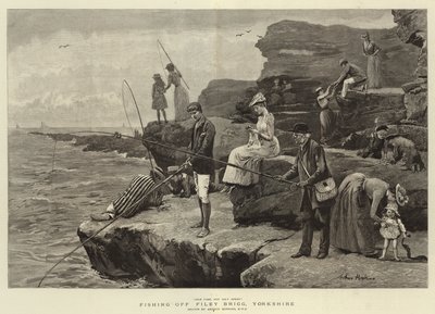 Pesca al largo di Filey Brigg, Yorkshire da Arthur (after) Hopkins