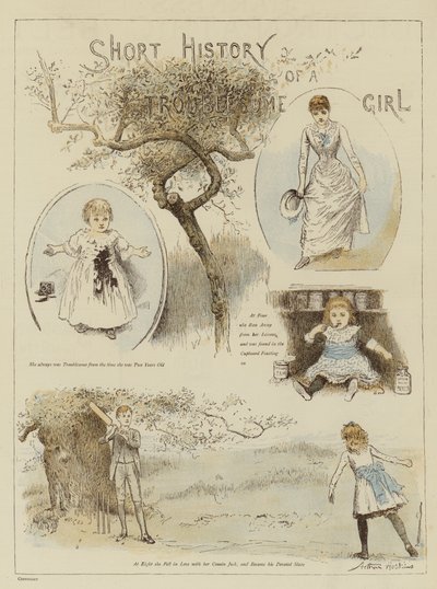 Breve storia di una ragazza problematica (litografia a colori) da Arthur (after) Hopkins