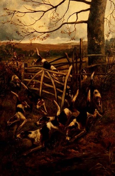 Oltre la recinzione, o cani in piena corsa da Arthur Alfred Davis