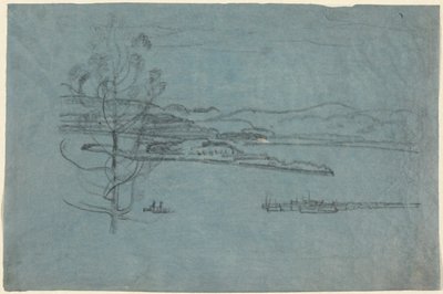 Paesaggio con Molo e Due Barche da Arthur B. Davies