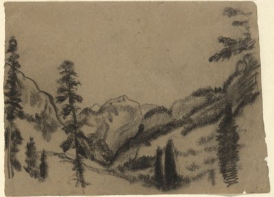 Paesaggio montano con abeti da Arthur B. Davies