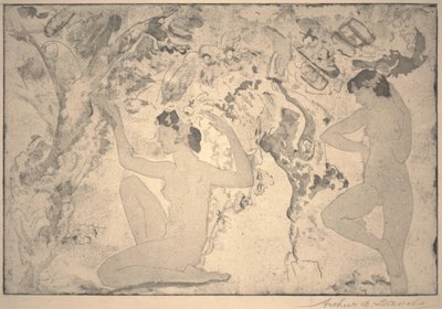Bellezza angolata, stampa di Ernest Haskell, 1918 da Arthur Bowen Davies