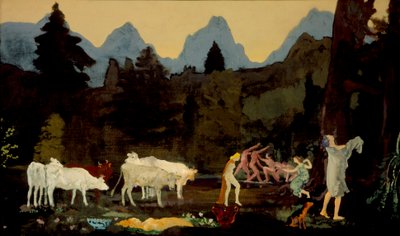 Valli e picchi pastorali da Arthur Bowen Davies