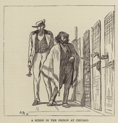 Una scena nella prigione di Chicago da Arthur Boyd Houghton