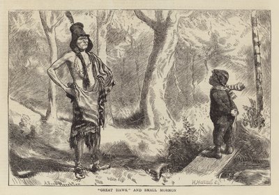 Grande Falco e Piccolo Mormon da Arthur Boyd Houghton