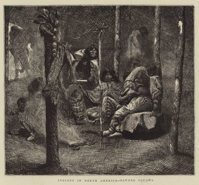 Indiani in Nord America, squaws Pawnee da Arthur Boyd Houghton