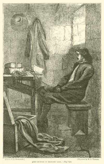 John Bunyan nella prigione di Bedford da Arthur Boyd Houghton