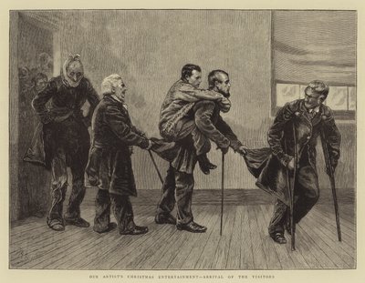 Intrattenimento natalizio del nostro artista, arrivo dei visitatori da Arthur Boyd Houghton