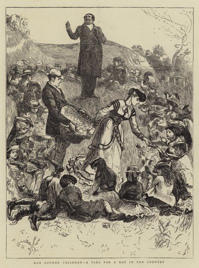 I nostri bambini di Londra, un appello per una giornata in campagna da Arthur Boyd Houghton