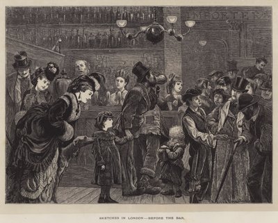 Schizzi a Londra, davanti al bar da Arthur Boyd Houghton