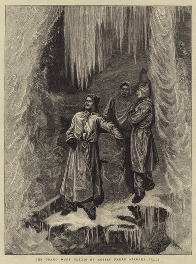 Il Granduca Alessio di Russia sotto le cascate del Niagara da Arthur Boyd Houghton