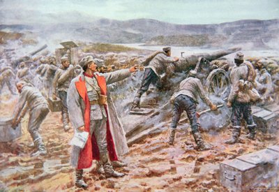Artiglieria serba in azione contro gli austriaci da Arthur C. (after) Michael