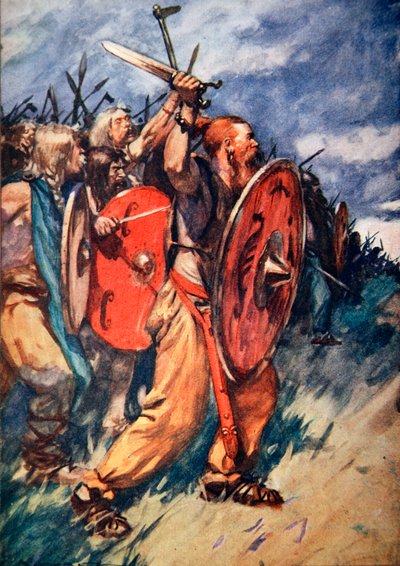 Battaglia della foresta di Teutoburgo, Germania, 9 d.C. 1913 da Arthur C Michael