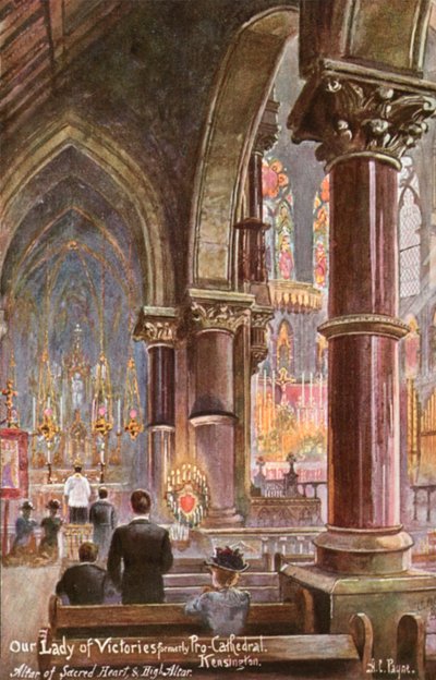 Nostra Signora delle Vittorie, Kensington, Londra da Arthur Charles (after) Payne
