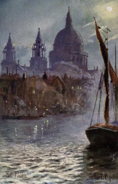 Cattedrale di San Paolo dal fiume Tamigi, Londra da Arthur Charles Payne