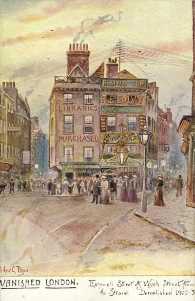 Londra Scomparsa - Holywell Street e Wych Street, dallo Strand da Arthur Charles Payne