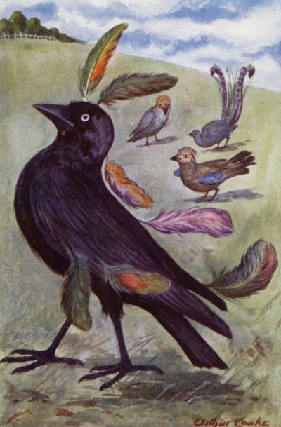 Le favole di Esopo: La vanitosa gazza da Arthur Claude Cooke