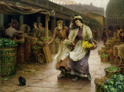 Ragazze dei fiori a Covent Garden da Arthur Claude Cooke