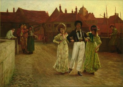 Jack a terra, scena a Sandwich, Kent da Arthur Claude Cooke