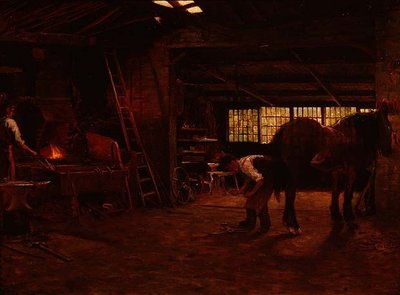 La bottega del fabbro da Arthur Claude Cooke