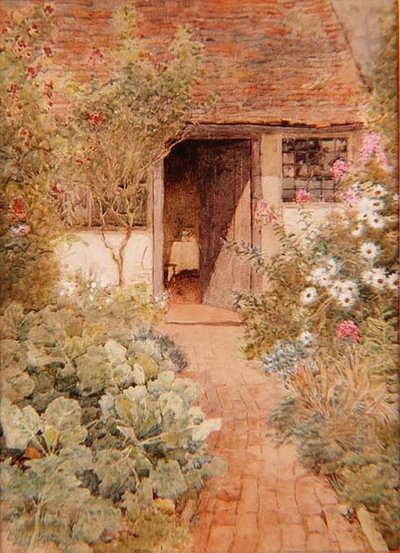 Cavoli in un giardino di cottage da Arthur Claude Strachan