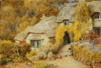 Cottage a Selworthy, Somerset da Arthur Claude Strachan