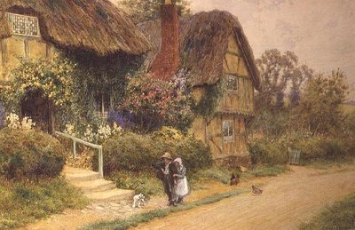 Il cottage dal tetto di paglia da Arthur Claude Strachan
