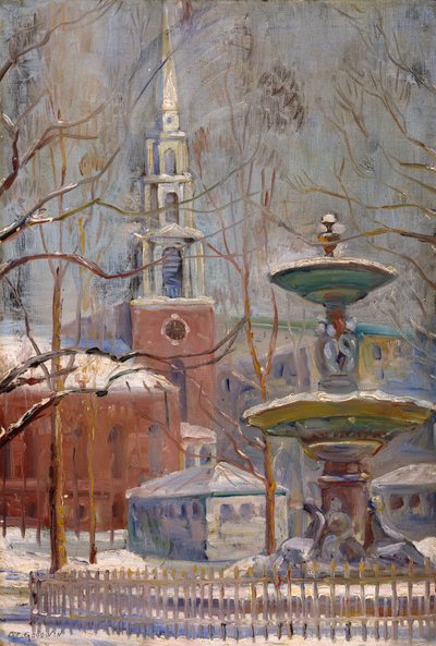 Park Street ai Boston Commons, c.1910-20 da Arthur Clifton Goodwin