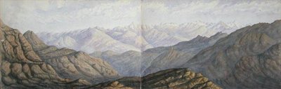 Tramonto sulle montagne da Arthur Cust