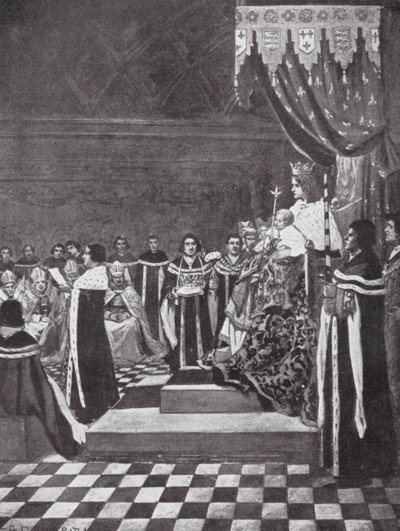 Enrico VI apre il Parlamento con sua madre da Arthur David (after) McCormick
