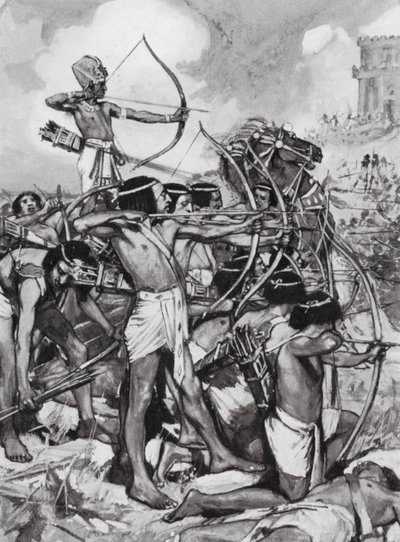 Thothmes III attacca i siriani, XVIII dinastia da Arthur David (after) McCormick